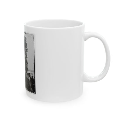 Belle Plain, Va. Wagons Of The Sanitary Commission And A Crowd At The Landing (U.S. Civil War) White Coffee Mug
