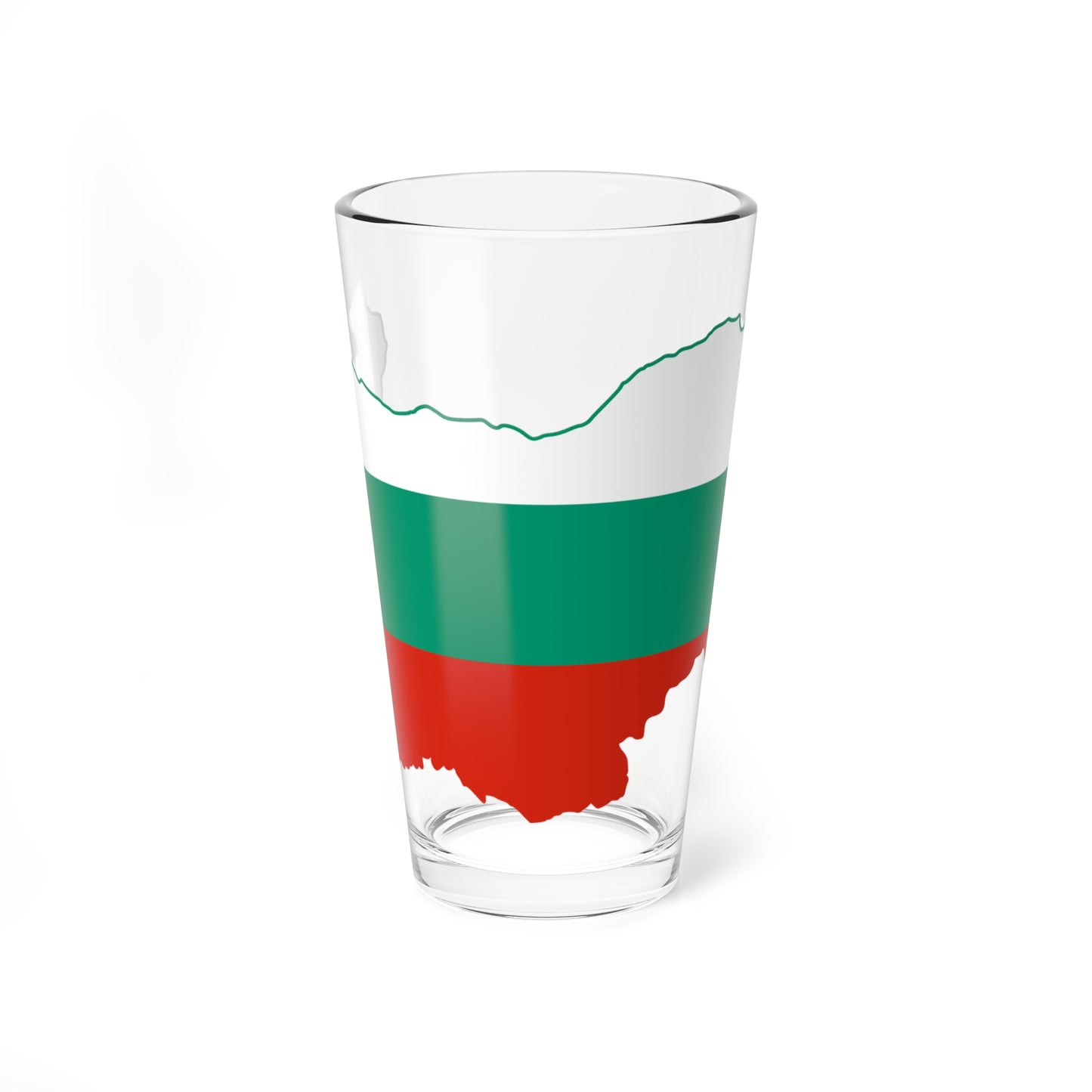 Flag map of Bulgaria (Bulgaria) Pint Glass 16oz