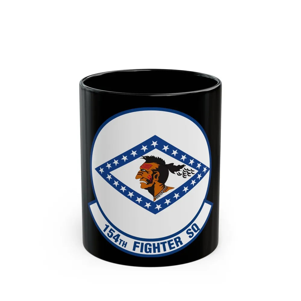 154 Fighter Squadron (U.S. Air Force) Black Coffee Mug-11oz-Go Mug Yourself