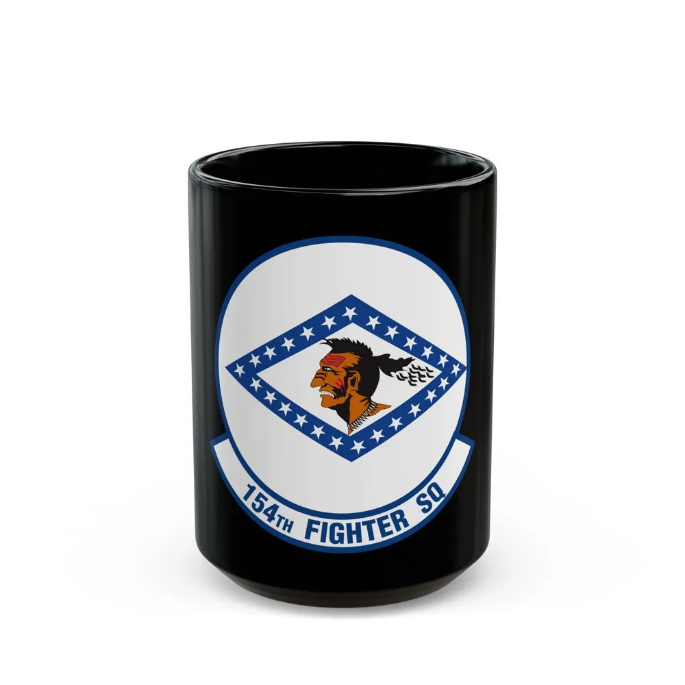 154 Fighter Squadron (U.S. Air Force) Black Coffee Mug-15oz-Go Mug Yourself