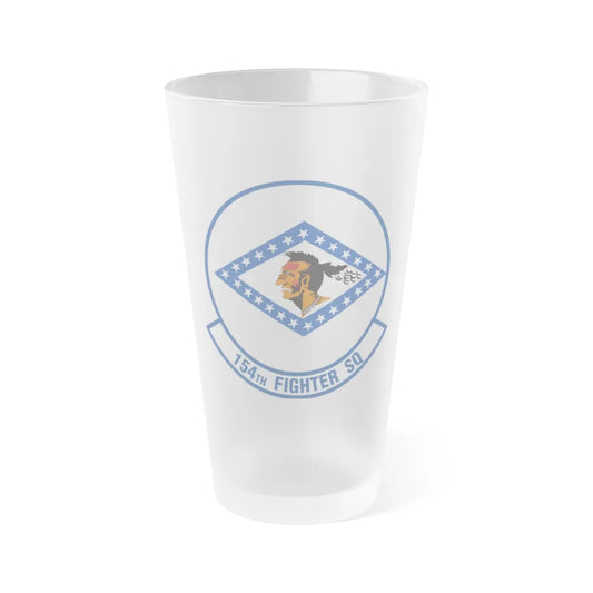 154 Fighter Squadron (U.S. Air Force) Frosted Pint Glass 16oz-16oz-Frosted-Go Mug Yourself