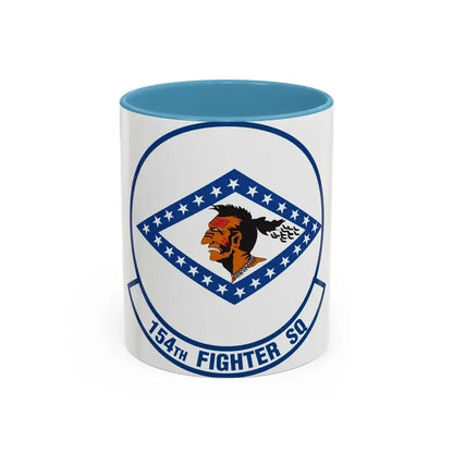 154 Fighter Squadron (U.S. Air Force) Accent Coffee Mug 11oz Light Blue - Go Mug Yourself