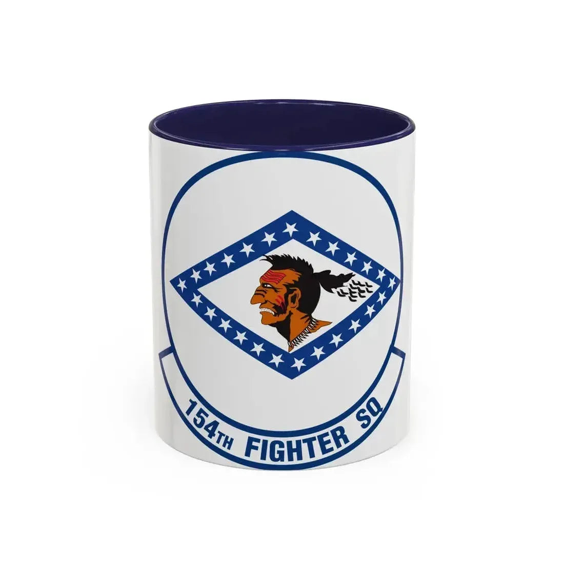 154 Fighter Squadron (U.S. Air Force) Accent Coffee Mug 11oz Navy - Go Mug Yourself