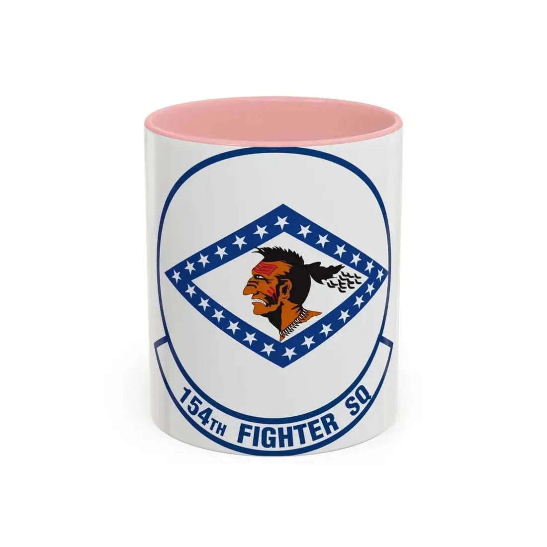 154 Fighter Squadron (U.S. Air Force) Accent Coffee Mug 11oz Pink - Go Mug Yourself