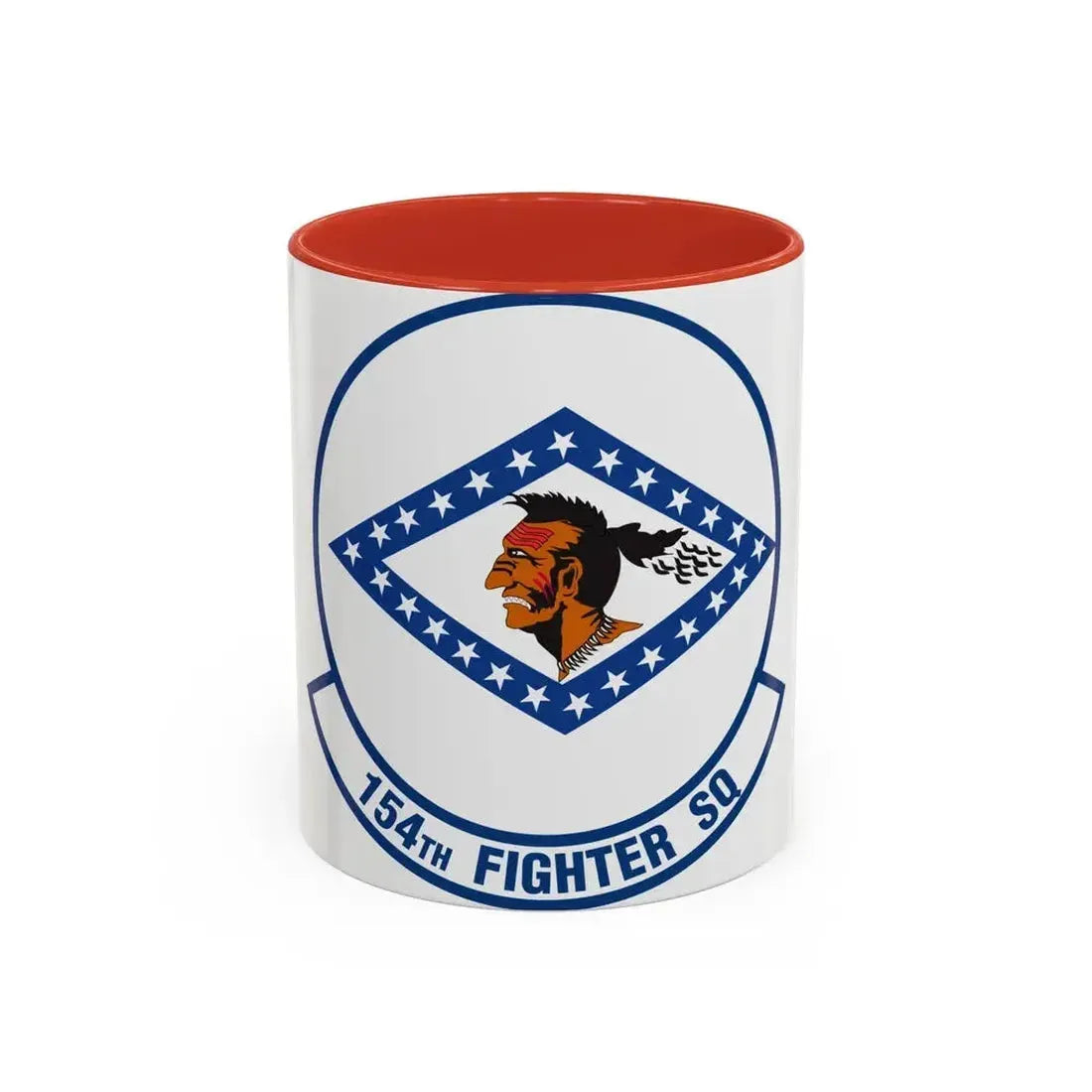 154 Fighter Squadron (U.S. Air Force) Accent Coffee Mug 11oz Red - Go Mug Yourself