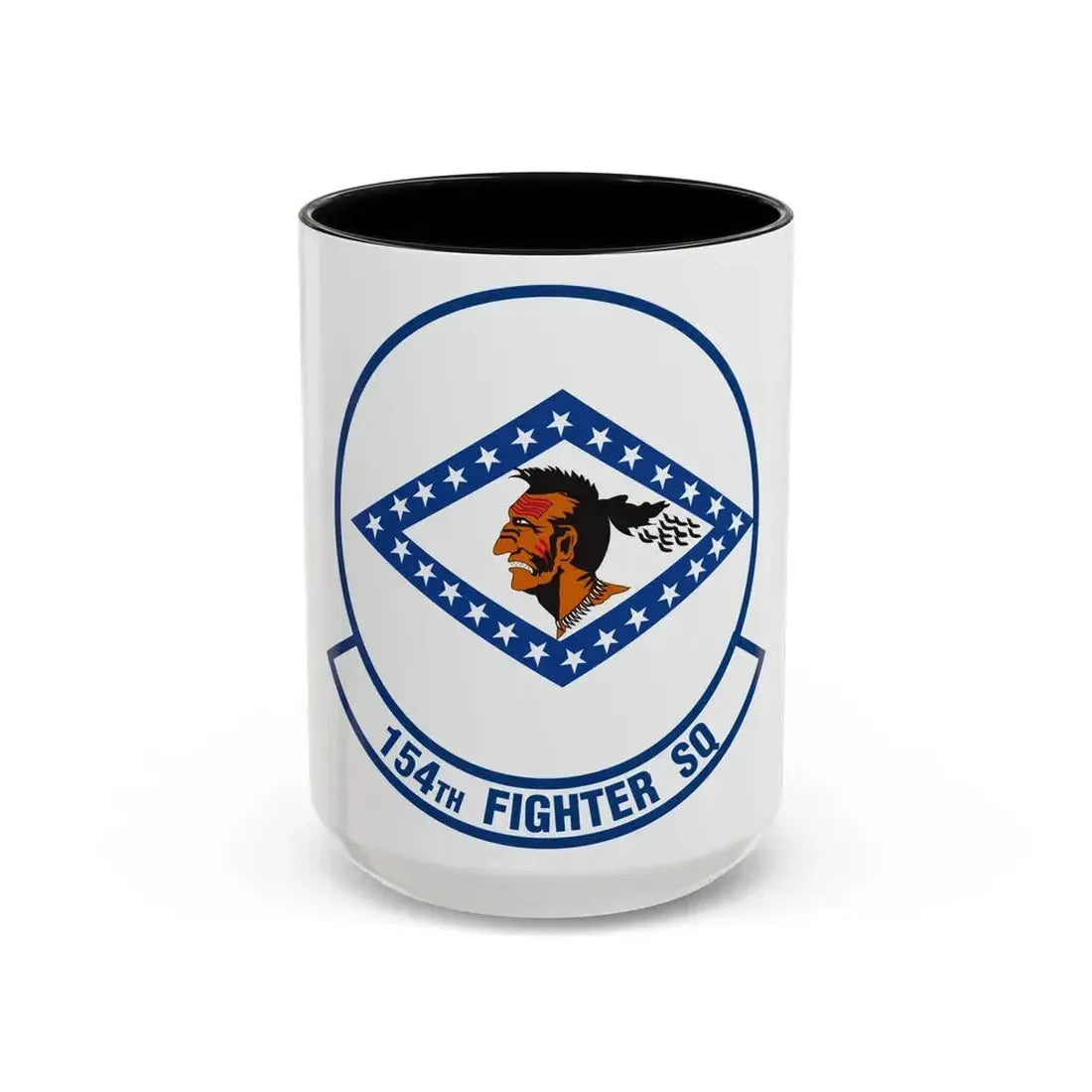 154 Fighter Squadron (U.S. Air Force) Accent Coffee Mug 15oz Black - Go Mug Yourself