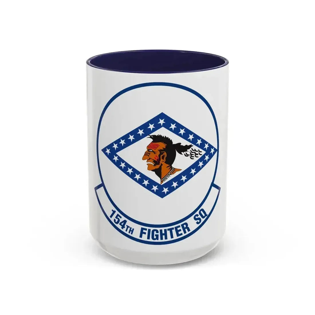 154 Fighter Squadron (U.S. Air Force) Accent Coffee Mug 15oz Navy - Go Mug Yourself