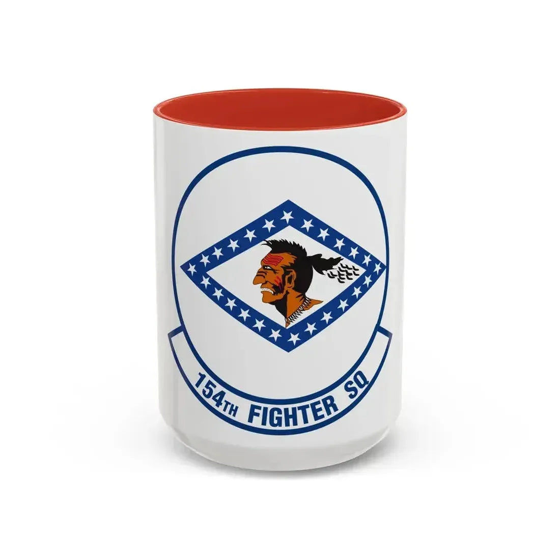 154 Fighter Squadron (U.S. Air Force) Accent Coffee Mug 15oz Red - Go Mug Yourself