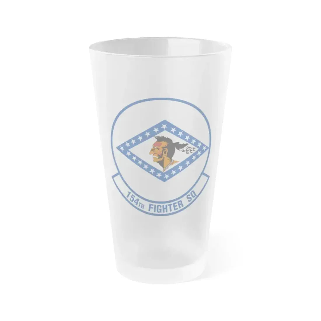 154 Fighter Squadron (U.S. Air Force) Frosted Pint Glass 16oz 16oz Frosted - Go Mug Yourself