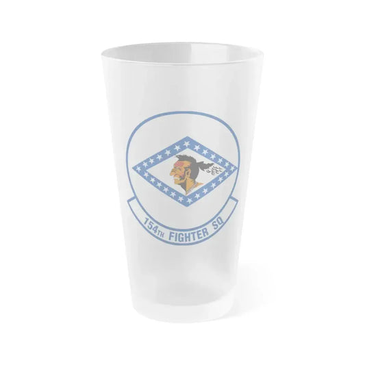 154 Fighter Squadron (U.S. Air Force) Frosted Pint Glass 16oz 16oz Frosted - Go Mug Yourself