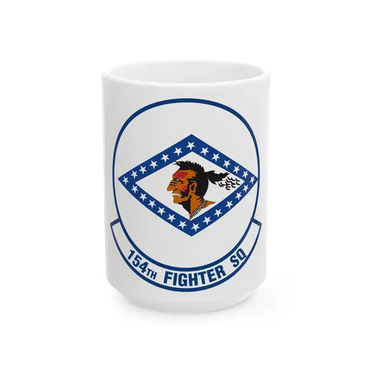 154 Fighter Squadron (U.S. Air Force) White Coffee Mug 15oz - Go Mug Yourself