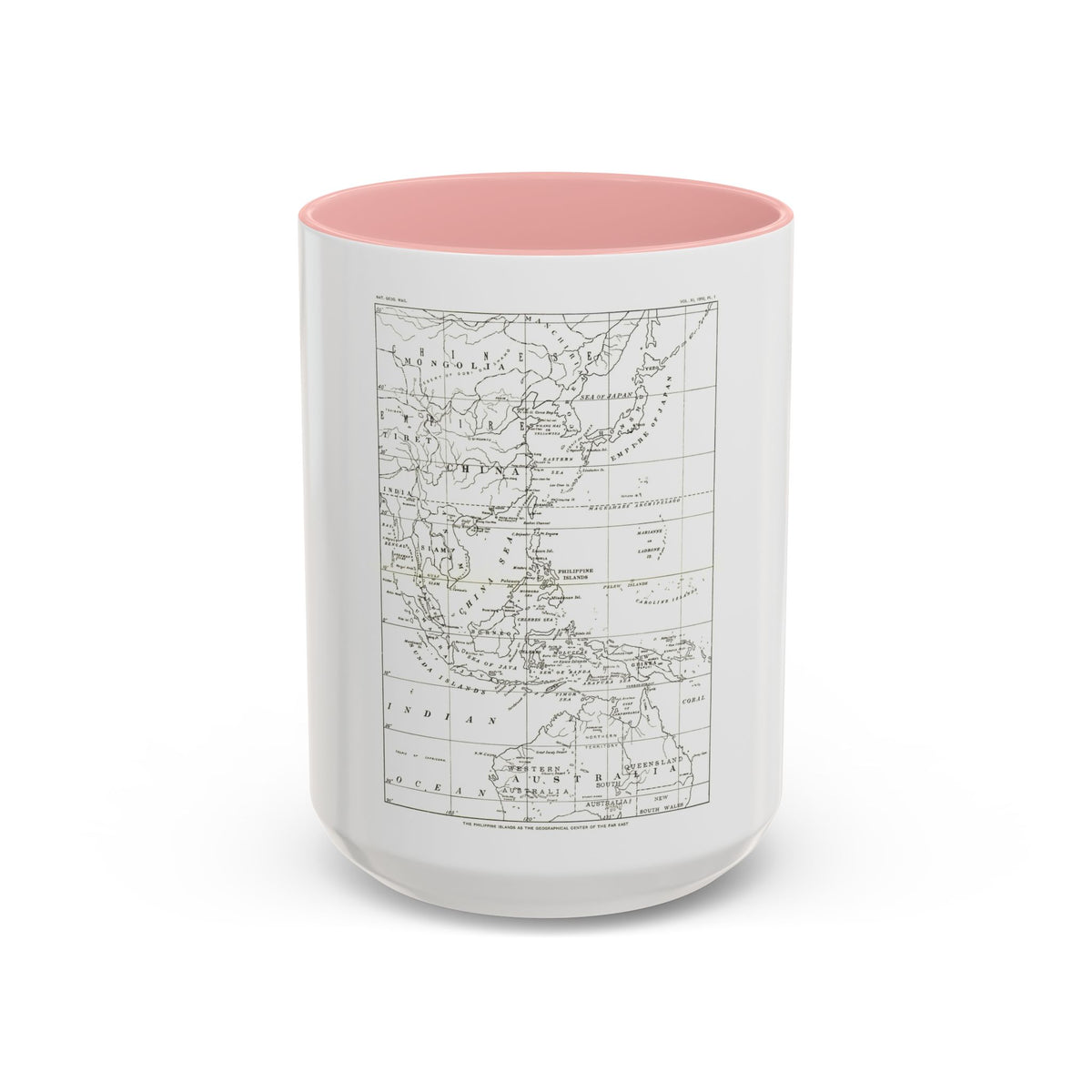 Philippines, The (1900) (Map) Accent Coffee Mug