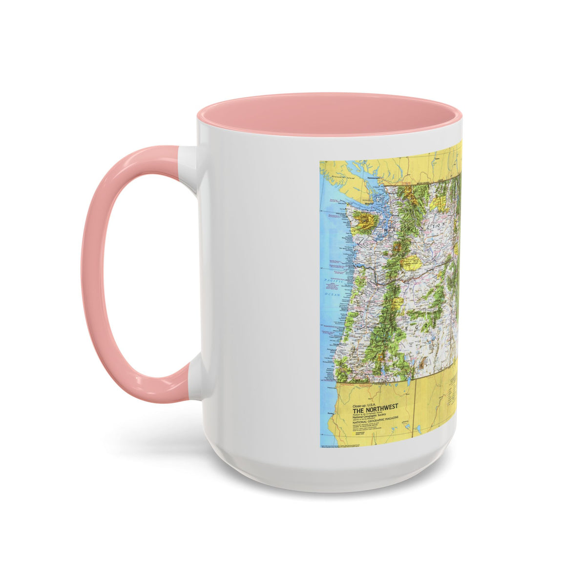USA - Northwest 1 (1973) (Map) Accent Coffee Mug