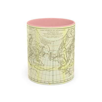 Asia - Carte Generale des Decouvertes (1892) (Map) Accent Coffee Mug