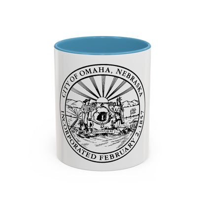 Seal of Omaha Nebraska - Accent Coffee Mug