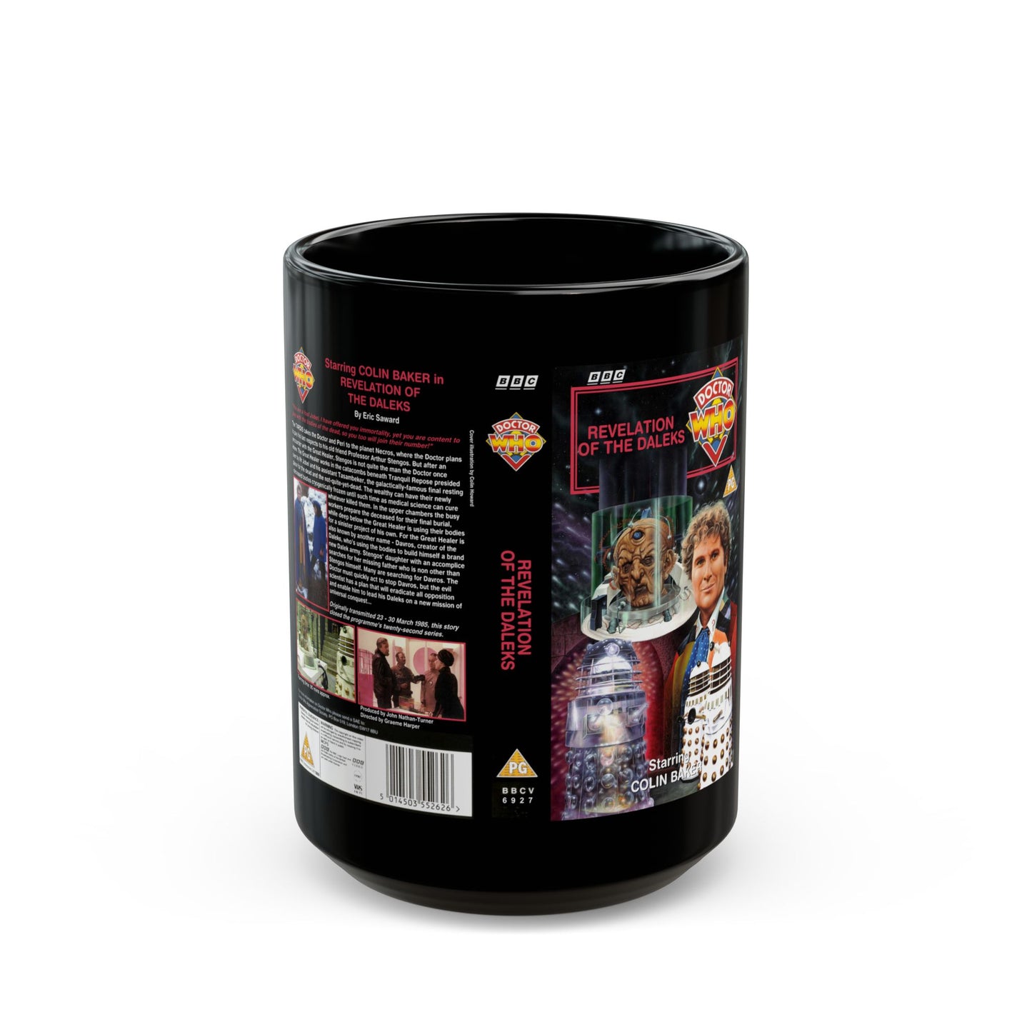 DOCTOR WHO REVELATION OF THEDALEKS (VHS COVER) - Black Coffee Mug