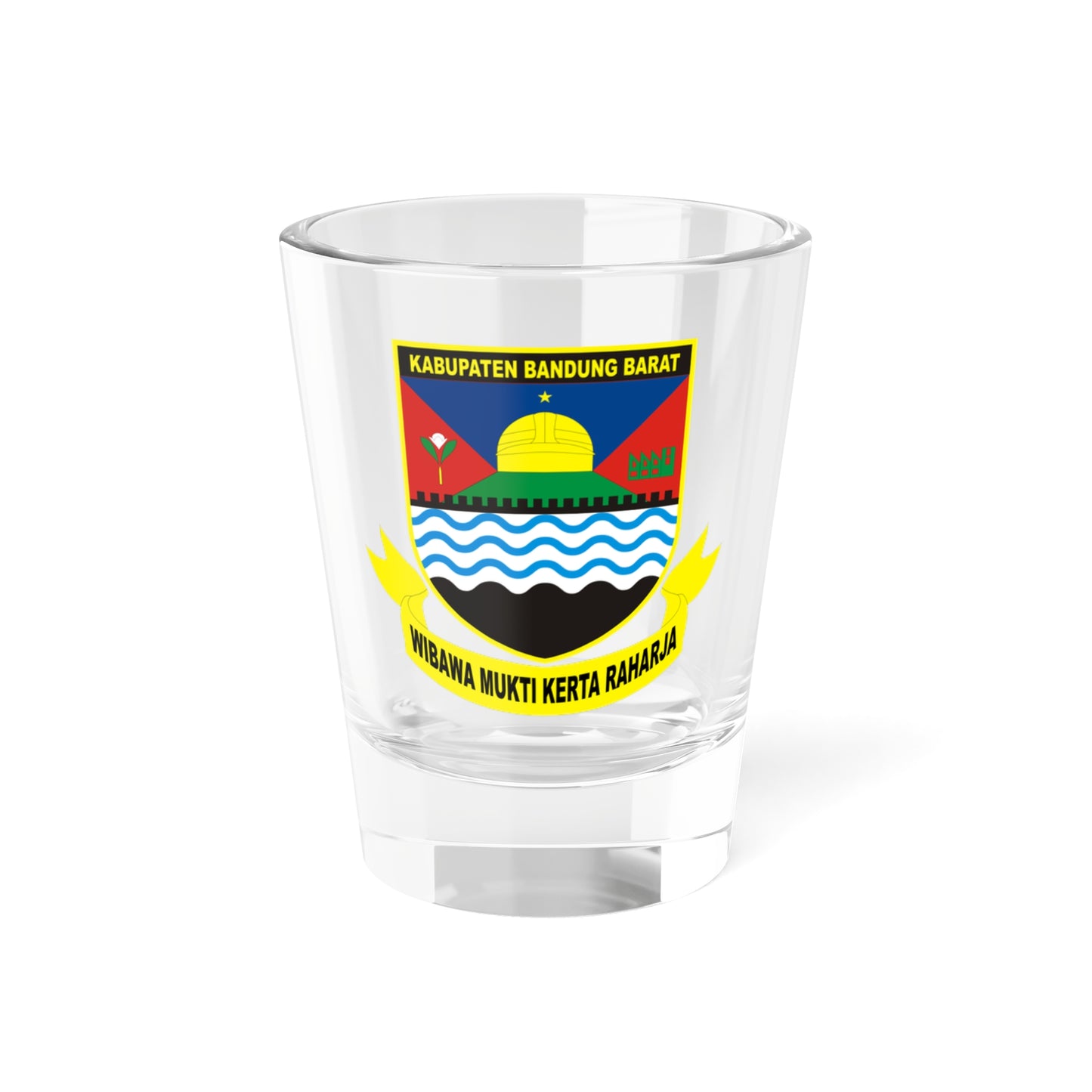 Kab Bandung Barat (Indonesia) (Coat of Arms) Shot Glass 1.5oz