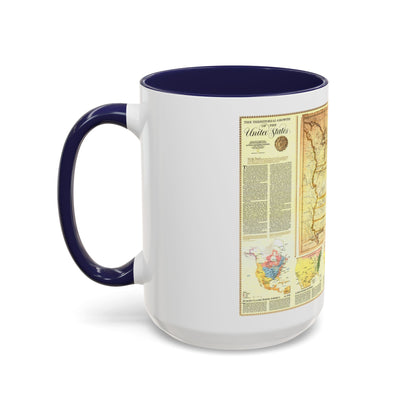 USA - Territorial Growth (1987) (Map) Accent Coffee Mug
