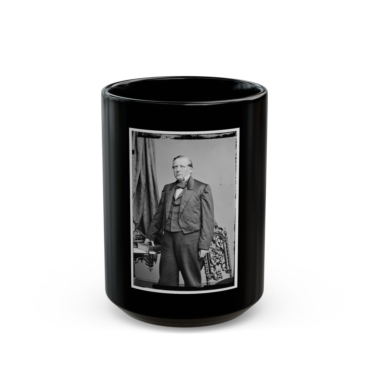 Portrait Of Secretary Of The Interior John P. Usher, Officer Of The United States Government (U.S. Civil War) Black Coffee Mug