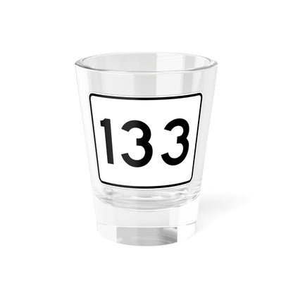 MA Route 133 (Massachusetts) (Road Sign) Shot Glass 1.5oz