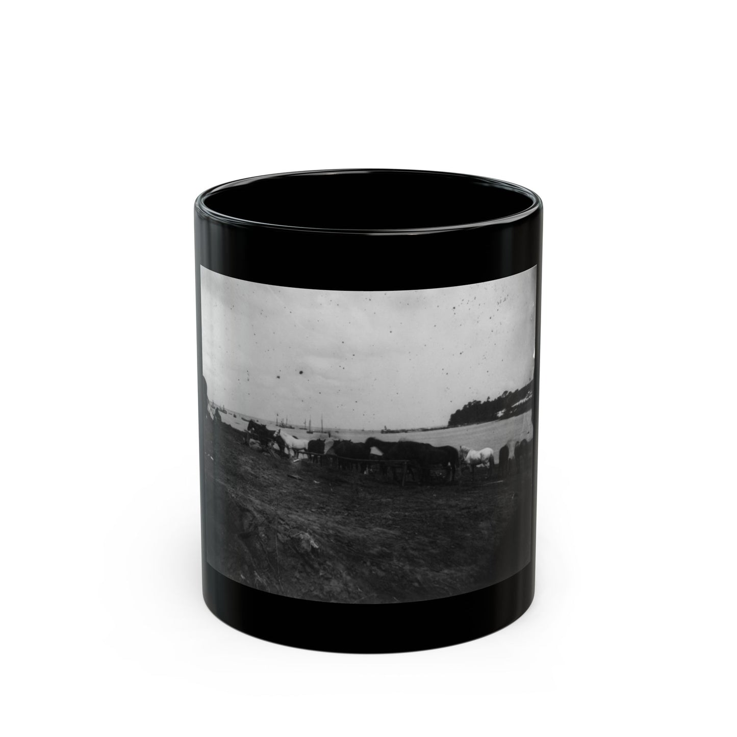 Belle Plains, Va., May 16, 1864, Encampment Of 2nd New York And 1st Massachusetts Heavy Artillery (U.S. Civil War) Black Coffee Mug