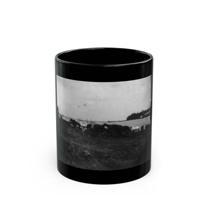 Belle Plains, Va., May 16, 1864, Encampment Of 2nd New York And 1st Massachusetts Heavy Artillery (U.S. Civil War) Black Coffee Mug