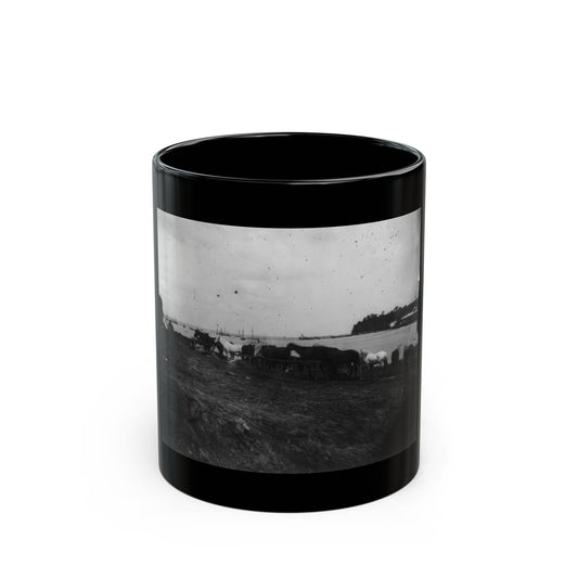 Belle Plains, Va., May 16, 1864, Encampment Of 2nd New York And 1st Massachusetts Heavy Artillery (U.S. Civil War) Black Coffee Mug