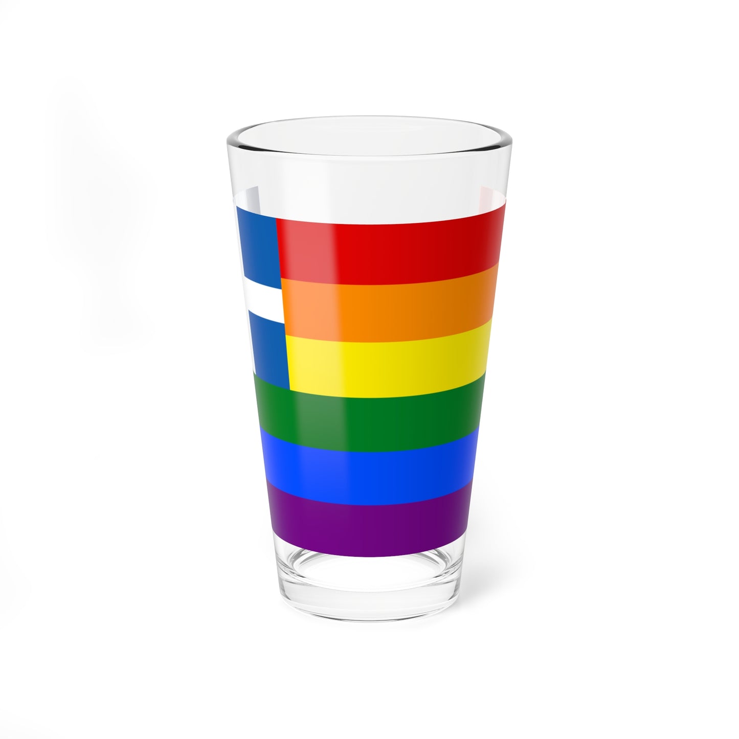 LGBTQ Greek Pride Flag (Greece) Pint Glass 16oz