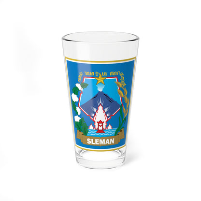 Seal of Sleman Regency (Indonesia) (Coat of Arms) Pint Glass 16oz