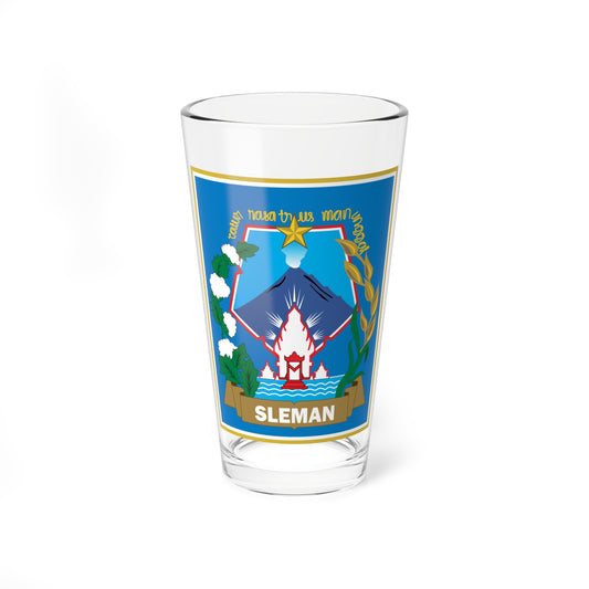 Seal of Sleman Regency (Indonesia) (Coat of Arms) Pint Glass 16oz