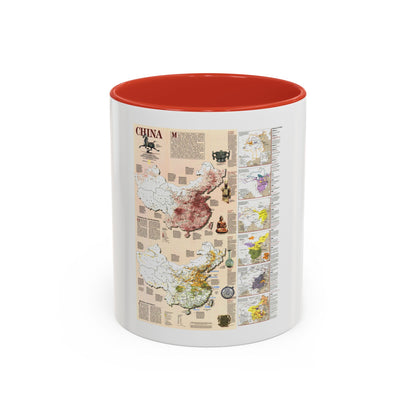 China 2 (1991) (Map) Accent Coffee Mug