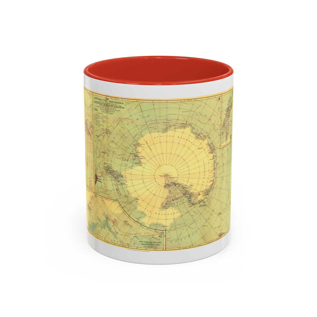 Antarctic Regions (1932) (Map) Accent Coffee Mug