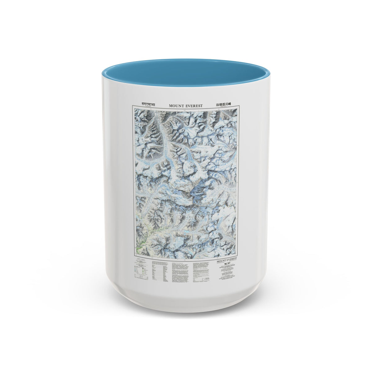 Mount Everest (1988) (Map) Accent Coffee Mug