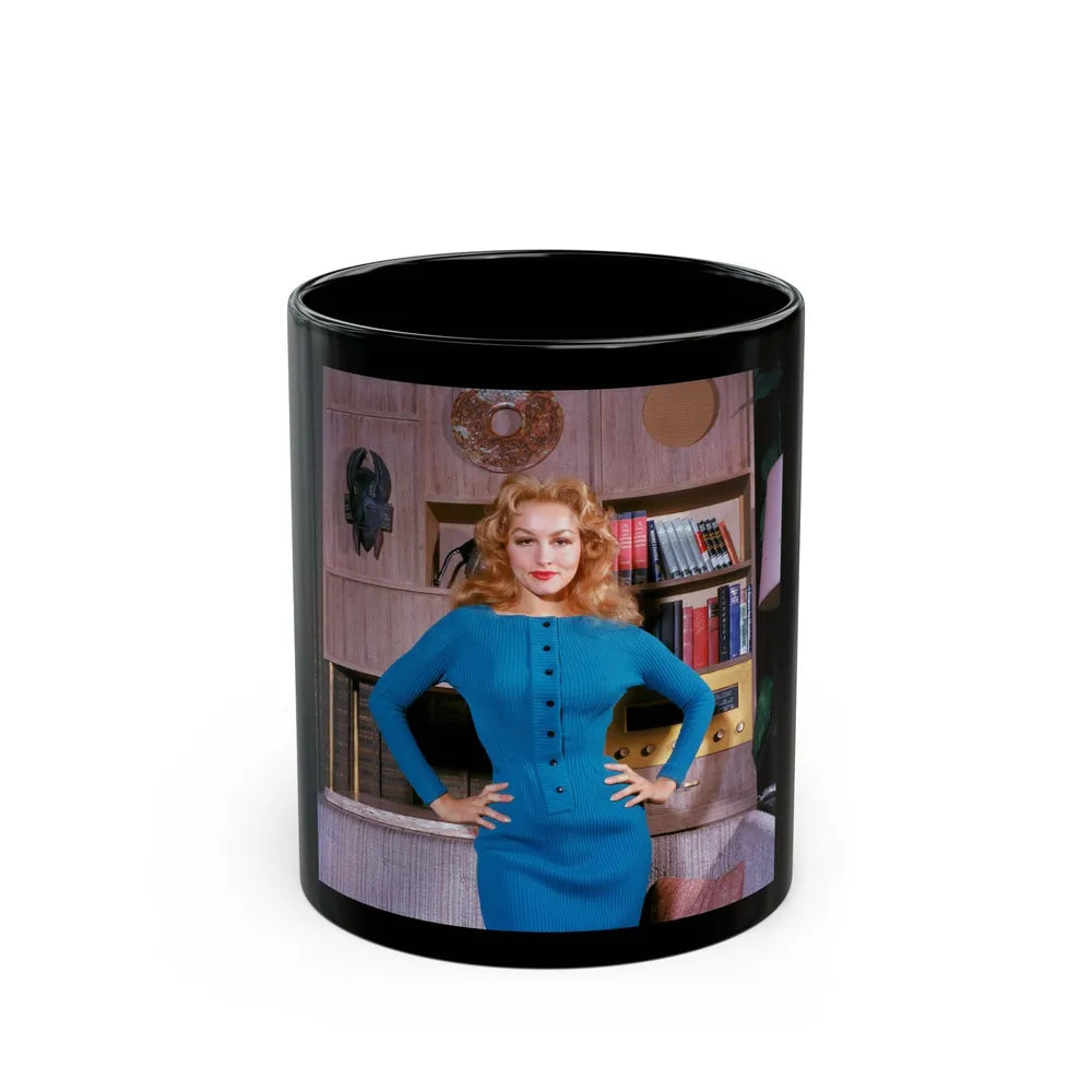 Julie Newmar #394 (Vintage Female Icon) Black Coffee Mug-11oz-Go Mug Yourself