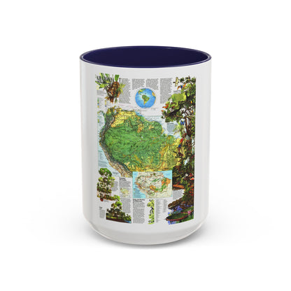 Amazonia - A World Resource at Risk (1992) (Map) Accent Coffee Mug