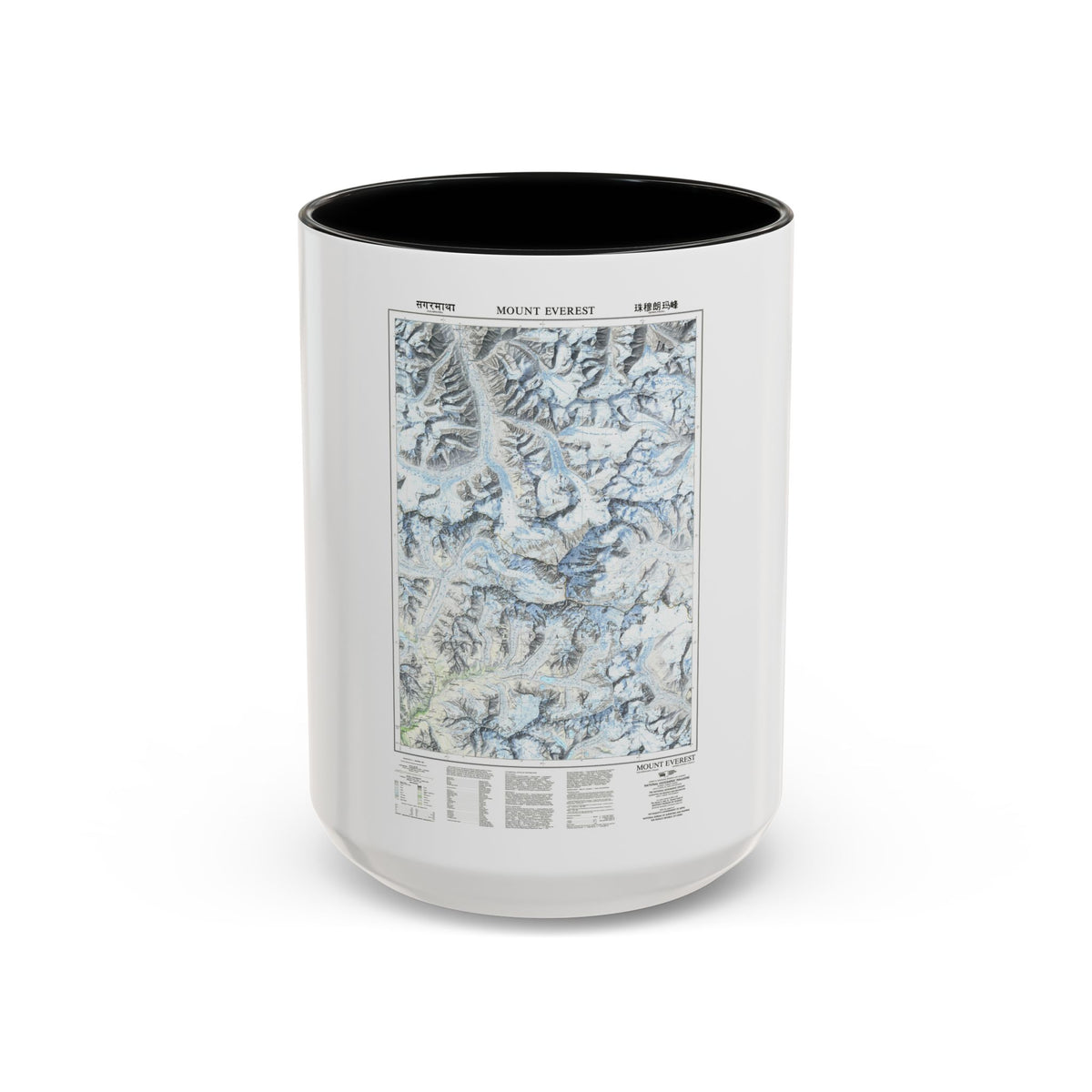 Mount Everest (1988) (Map) Accent Coffee Mug