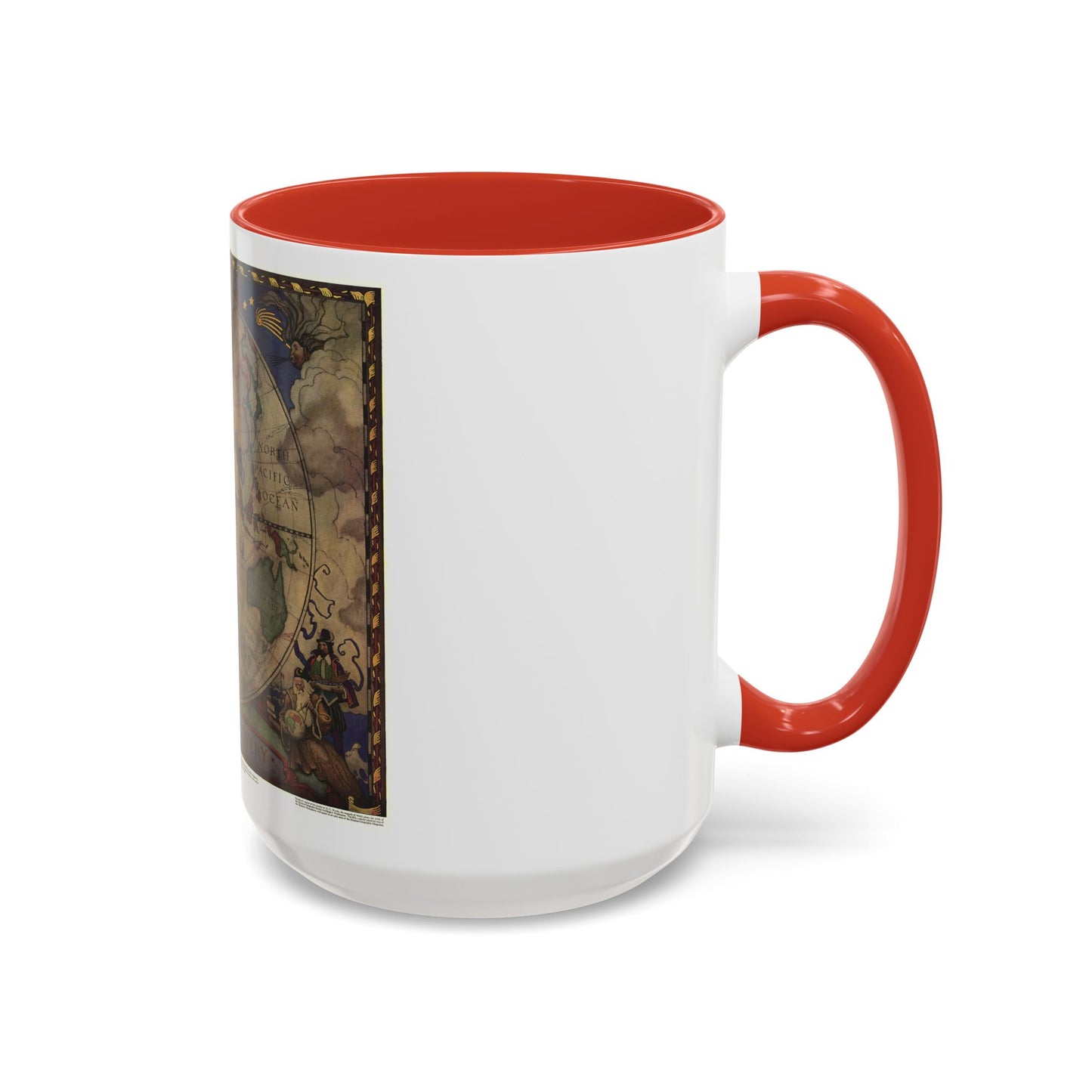 Map of Discovery- Eastern Hemisphere (1928) (Map) Accent Coffee Mug