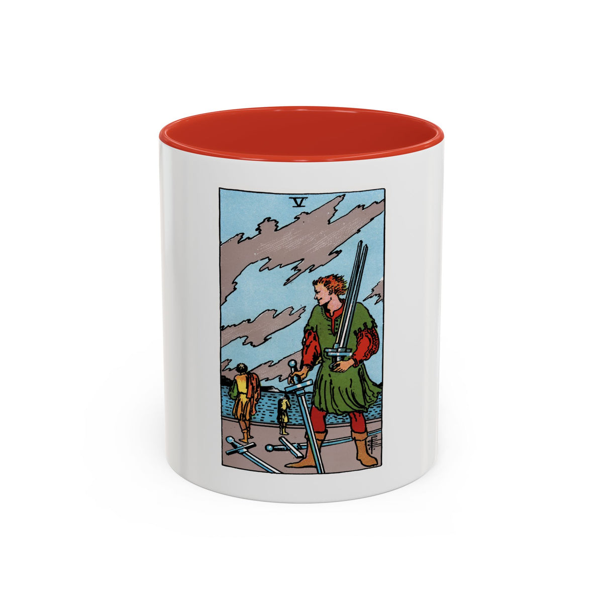 The 5 of Swords (Tarot Card) Accent Coffee Mug
