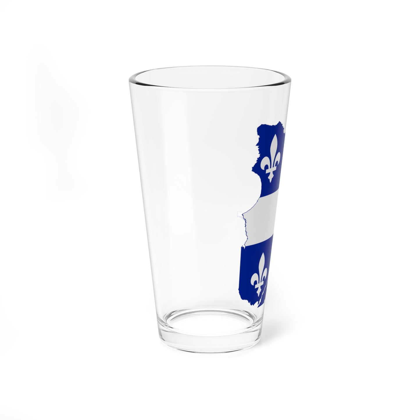 Flag-map of Quebec (Canada) Pint Glass 16oz