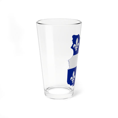 Flag-map of Quebec (Canada) Pint Glass 16oz