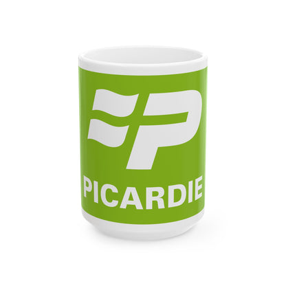 Flag of Picardy France 2 - White Coffee Mug-15oz-Go Mug Yourself