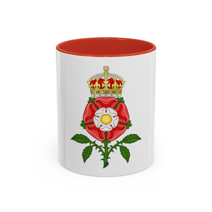 Tudor Rose (Tudor Heraldry) - Accent Coffee Mug
