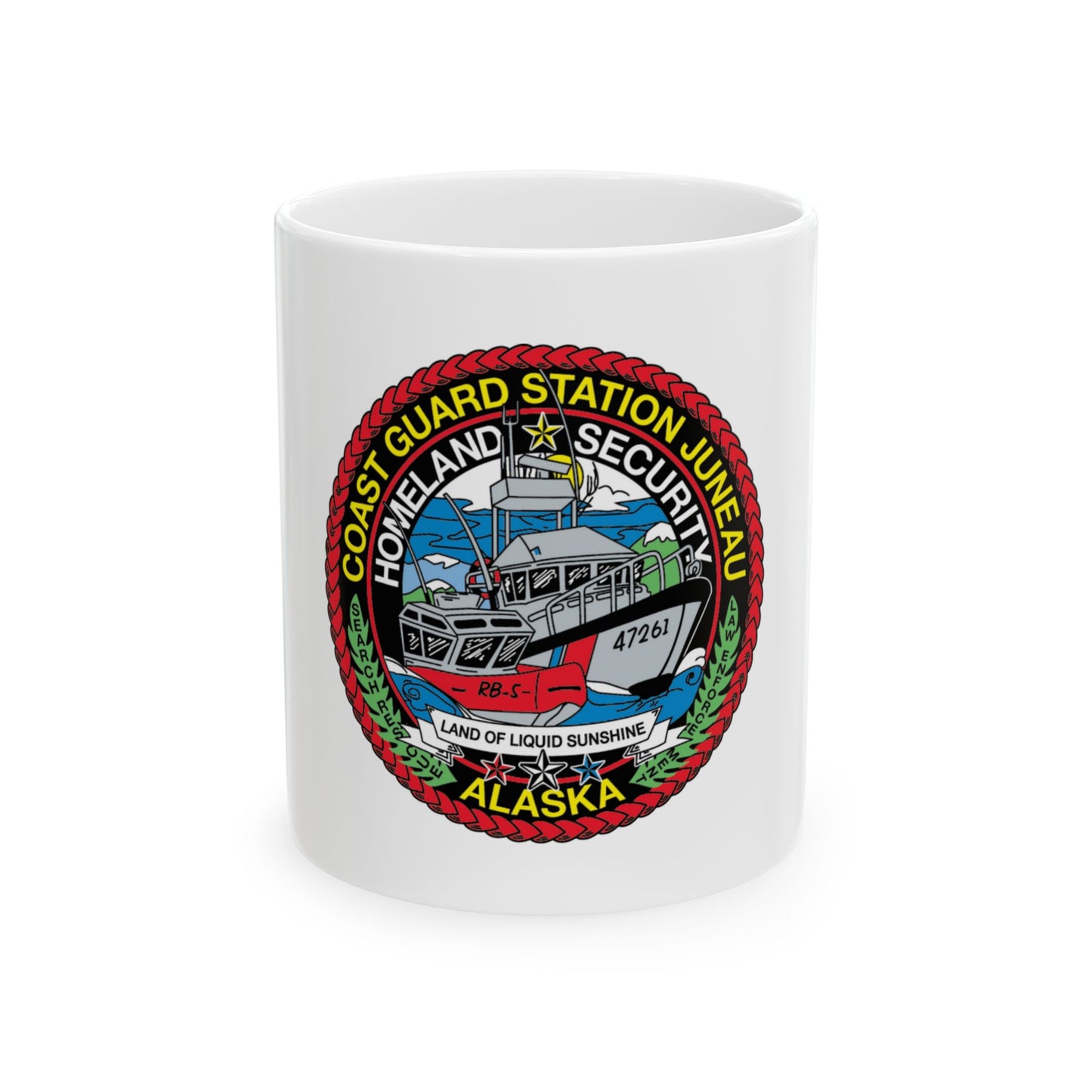 USCG Station Juneau Alaska   Homeland Security (U.S. Coast Guard) White Coffee Mug