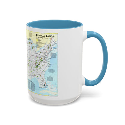 USA - Terres fédérales dans les cinquante États (1996) (Carte) Tasse à café décorative