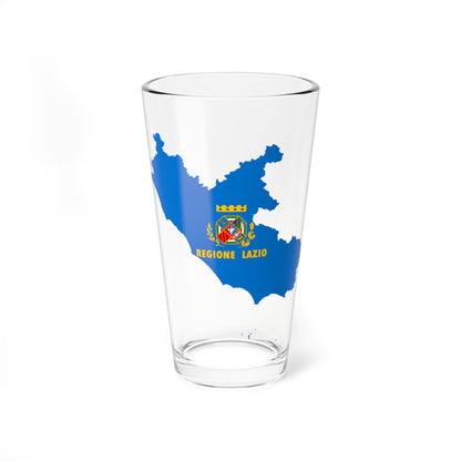 Flag map of Lazio (Italy) Pint Glass 16oz