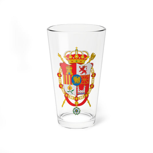 Escudo de armas de José I Toison Legion de Honor y Cetros (Spain) (Coat of Arms) Pint Glass 16oz