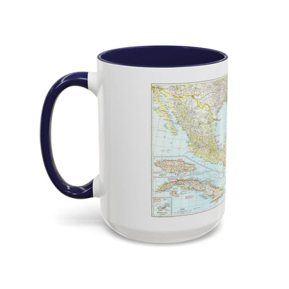 Central America & West Indies (1939) (Map) Accent Coffee Mug