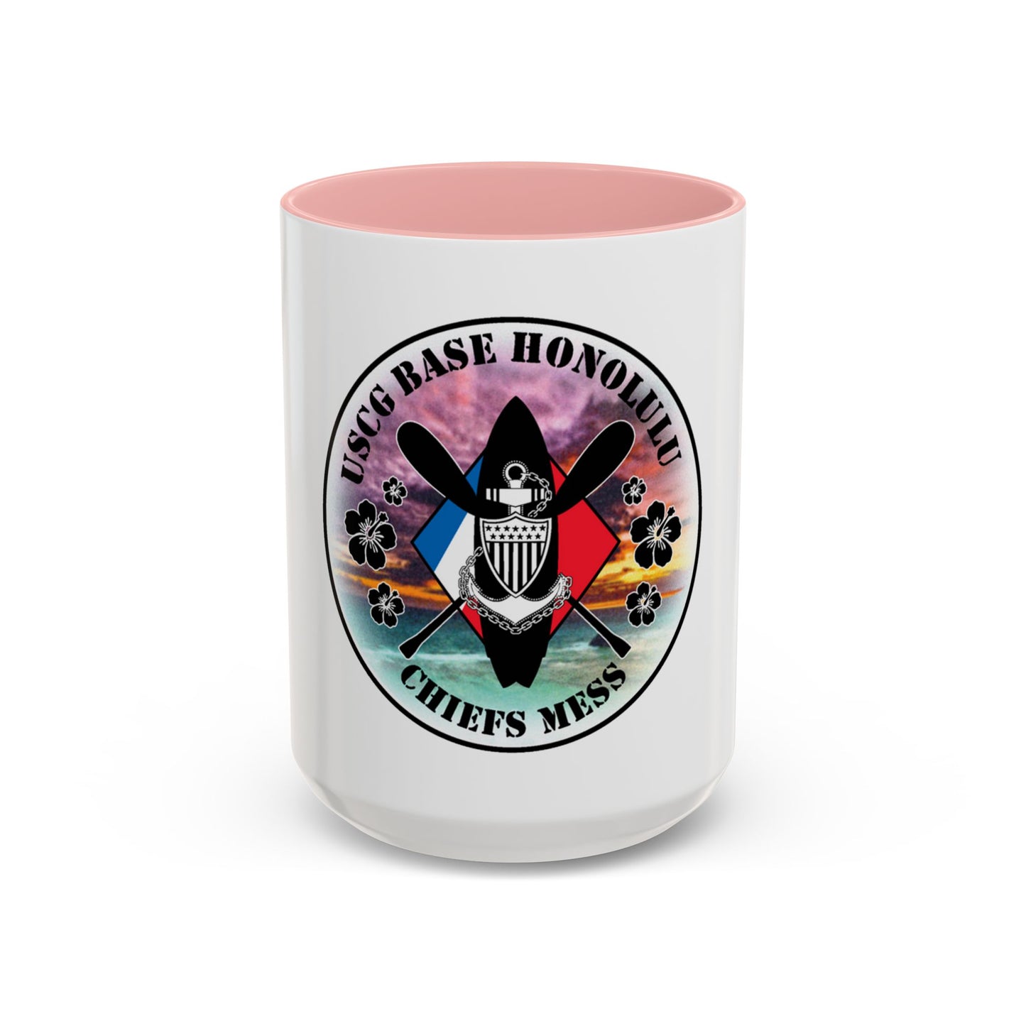 USCG Base Honolulu Chiefs Mess (U.S. Coast Guard) Accent Coffee Mug