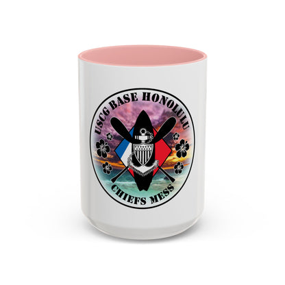 USCG Base Honolulu Chiefs Mess (U.S. Coast Guard) Accent Coffee Mug