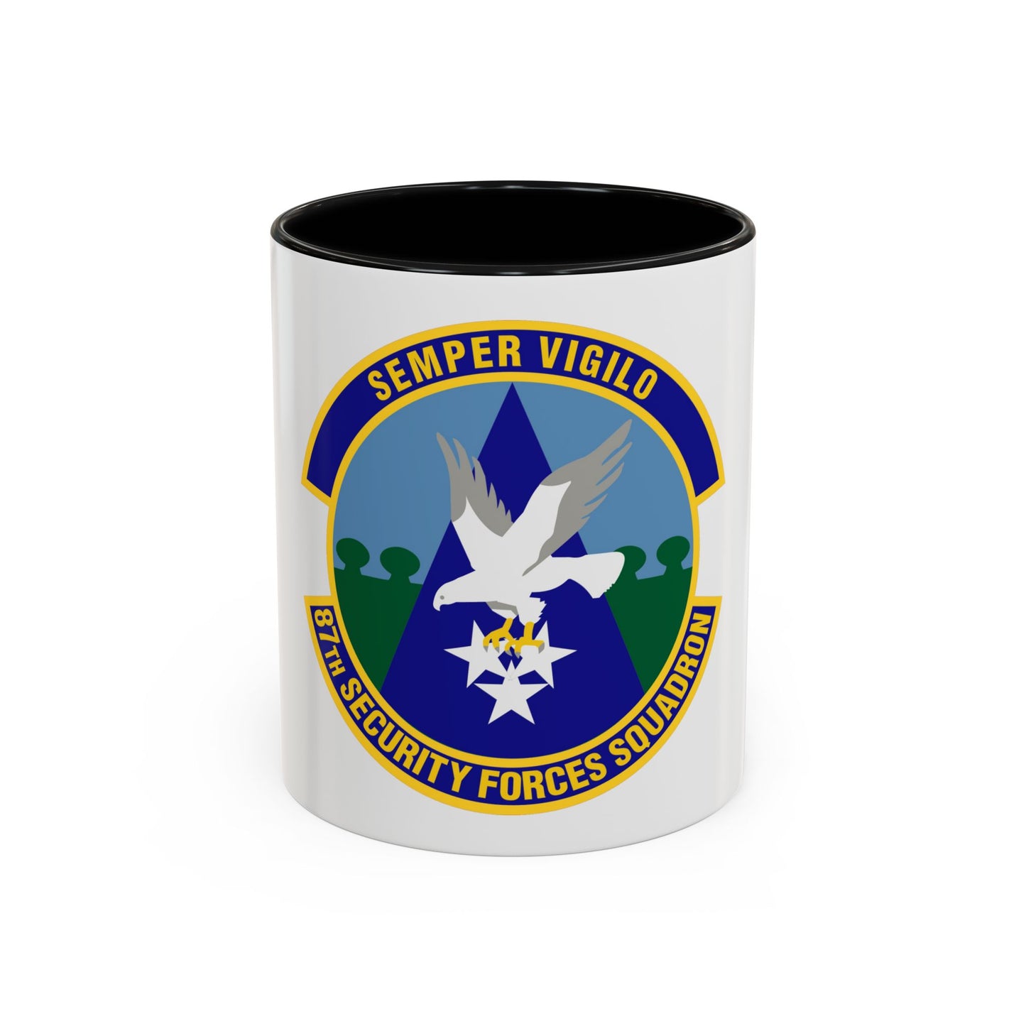 87 Security Forces Squadron AMC (U.S. Air Force) Accent Coffee Mug